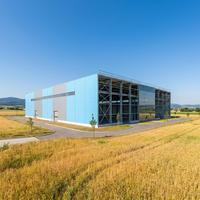 Entrepôt préfabriqué moderne en structure acier légère - Bâtiment métallique personnalisé pour usine, atelier, salle, école, appartement