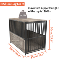 Meubles de caisse solides modernes pour chiens Table d'extrémité Chenil pour animaux de compagnie Grandes cages d'intérieur en bois pour chiens
