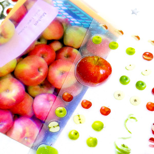 AGUGU Autocollants de la série Little Happiness Autocollants sur le thème du sel Showa Showa Ins Style Pomme Tomate Planner Diy Guka Autocollants décoratifs - Product Image 2