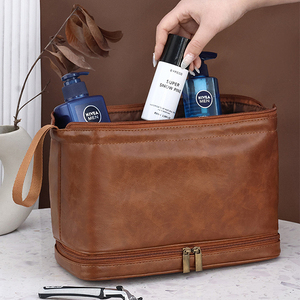 Bolsa de Aseo de Viaje de Lujo Estilo Ejecutivo, Bolsa de Maquillaje de Cuero PU para <span class=keywords><strong>Hombre</strong></span>, Bolsas y Estuches de Cosméticos - Product Image 5