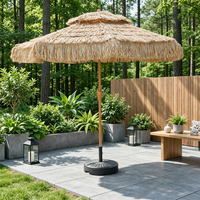 Parasol de jardin en paille artificielle Meiqi pour l'extérieur, idéal pour les villas, les complexes hôteliers et les maisons d'hôtes