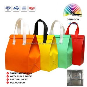 Sac isotherme portable en aluminium non tissé, sac d'isolation jetable personnalisé, boissons chaudes et froides, café, nourriture, livraison à emporter - Product Image 1