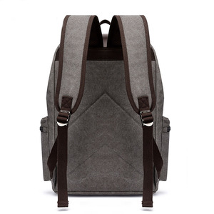 Vente en gros de <span class=keywords><strong>sac</strong></span> d'école vintage en toile pour hommes, <span class=keywords><strong>sac</strong></span> à dos étanche pour ordinateur portable, <span class=keywords><strong>randonnée</strong></span>, voyage, <span class=keywords><strong>sac</strong></span> à dos antivol - Product Image 4