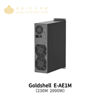 Goldshell E-AE1M 230M ZkSNARK, mineur ASIC domestique ALEO en métal, refroidi par air, haute efficacité, crypté, 2000W, 45dB, 100-240V, Ethernet RJ45