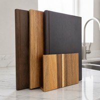 Snijplank Bibliotheek Decoratieve Keukenplank Collectie Bundel met Presentatiehouder Premium Acacia Hout