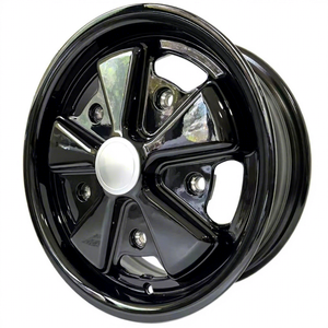 Roue de voiture en acier vintage pour FUCHS WHEEL Old Beetle 15X4.5 5X112 Poli miroir noir - Product Image 4