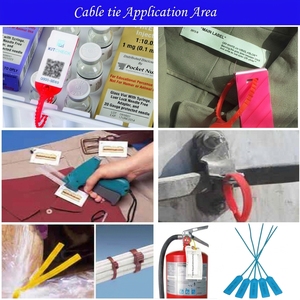 RZX UHF RFID Tag per fascetta con cavo autobloccante a prova di manomissione con chiusura a cerniera etichetta per la sicurezza della tracciabilità logistica Anti-contraffazione - Product Image 5