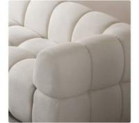 Meubles de Salon Canapé Nuage Confortable Canapé d'Angle Blanc Sectionnel Moderne en Forme de L 3 Places