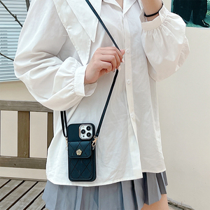 Camelia portafoglio porta carte tracolla cinturino in pelle TPU <span class=keywords><strong>tinta</strong></span> <span class=keywords><strong>unita</strong></span> custodia del telefono per iPhone 16 Promax 14 Plus 13 Pro 12 17 - Product Image 4