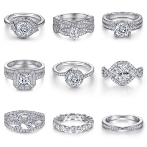 Custom Rhodium Plated 925 Sterling Silver Ring Hip Hop Style CMA Certified Women's Engagement Wedding Anniversary Party Gift - Product Image 3