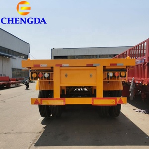 Nhiệm vụ nặng nề phẳng Giao hàng <span class=keywords><strong>container</strong></span> cho hiệu quả Giao thông vận tải <span class=keywords><strong>container</strong></span> phẳng <span class=keywords><strong>Trailer</strong></span> bán - Product Image 1