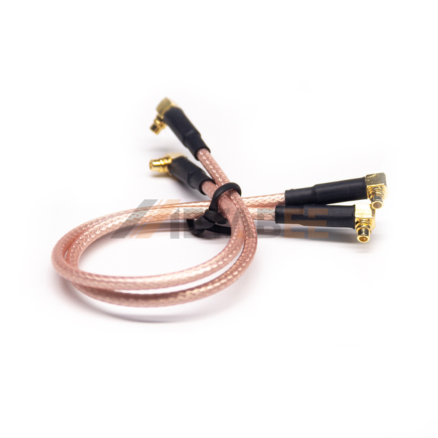 MMCX Male Right Angle to MMCX Male Right Angle RF Cable Assembly RG316 Coaxial Jumper 50 Ohm 6GHz Low Loss Jumper 20cm
