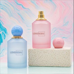 Luxury Cosmetic 30ml 50ml 100ml Fragrance Oil Glass <b>Perfume</b> <b>Bottle</b> Print logo Spray <b>Perfume</b> <b>Bottle</b> with pink Box Packaging - Product Image 2