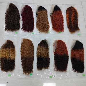 Letsfly Cheap Human Hair <b>Wigs</b> 200% Density 13x4 Lace Frontal <b>Deep</b> & Water <b>Wave</b> 1B/27# Colorful Bob <b>Wigs</b> Free Shipping for Woman - Product Image 1