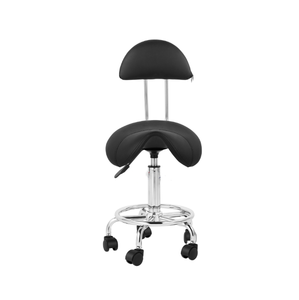 Saddle <b>Stool</b> with Back Support Ergonomic Barber Gold Chair with <b>Wheels</b> Hydraulic <b>Stool</b> for Tattoo Salon Shoppe Spa - Product Image 3
