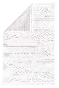 Alfombra Tejida Levini Beige Geométrica de Mezcla de Poliéster/Algodón de 8mm, Lavable, Texturizada, Moderna, Estilo Escandinavo, para Sala de Estar, Dormitorio, Hogar - Product Image 2