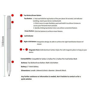 ปากกาสไตลัสใหม่ <span class=keywords><strong>Surface</strong></span> <span class=keywords><strong>Pro</strong></span> <span class=keywords><strong>4</strong></span>สำหรับ Microsoft <span class=keywords><strong>Surface</strong></span> <span class=keywords><strong>Pro</strong></span> X 7 6 5 <span class=keywords><strong>4</strong></span> Go Studio Book แพลทินัม - Product Image 6