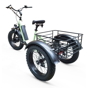 <span class=keywords><strong>Tricycle</strong></span> électrique pliable 500W 48V à 3 roues, vélo cargo avec pneus larges 20x4.0, en aluminium, carrosserie ouverte, pour adultes - Product Image 3