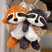 Peluches d'animaux de la forêt : raton laveur, renard, paresseux – Poupées en peluche pour machines à griffes – Vente en gros