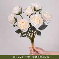 Fleurs artificielles de luxe pour mariage d'automne, roses en terre cuite au toucher réel, bouquet de mariage orange brûlé, décoration de centre de table pour arche