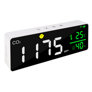 เครื่องตรวจจับ CO2 แบบสมาร์ท Wifi ตรวจสอบคุณภาพอากาศ อุณหภูมิและความชื้นภายในอาคาร พร้อมเซ็นเซอร์ NDIR สำหรับเต็นท์ปลูกพืช เห็ด และบ้าน - Product Image 1