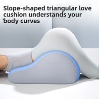 Oreiller de soutien dorsal en mousse à mémoire de forme pour adultes, pour l'allaitement et le soutien corporel, design en forme de coin pour couples, housse amovible et lavable, tapis de lit en tricot pour hôtel