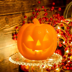 Bougie citrouille sans flamme Romingo avec télécommande 10 touches, minuterie, effet de flamme vacillante, cire véritable pour Halloween, Diwali, centre de <span class=keywords><strong>table</strong></span> à la maison - Product Image 2