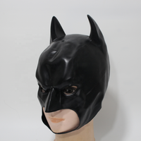Noir Batman adulte Latex tête couverture Latex masque PROM fête carnaval super-héros jeu de rôle Halloween image couleur 1ps/opp sac 50g