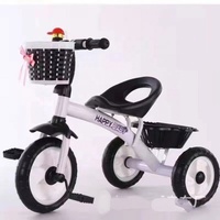 Tricycle simple à pédales pour bébé, vélo de fitness pour enfants, vente en gros, avec panier, cadeau de fête