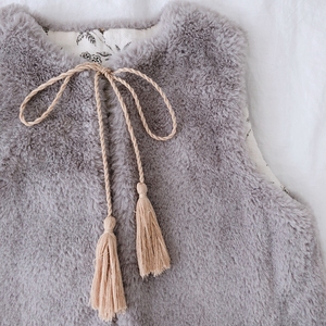 H3690/Gilet bébé en peluche lapin réversible - Product Image 5