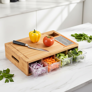 Planche <span class=keywords><strong>à</strong></span> <span class=keywords><strong>découper</strong></span> multifonctionnelle en <span class=keywords><strong>bois</strong></span>, très vendue, pour <span class=keywords><strong>légumes</strong></span>, fromages, viandes, conteneur alimentaire, organisateur pour la cuisine - Product Image 1