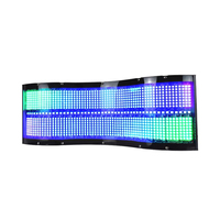 Feiyueyue DMX512 Lumière matricielle en forme de S LED RGB 0.2W+SMD7070 Blanc 3W Bande de pixels à surface courbe Lumière stroboscopique pour scène Bar