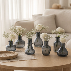Set Artistico <span class=keywords><strong>di</strong></span> 8 Vasi in Vetro Premium da Tavolo, Mini Vasi <span class=keywords><strong>di</strong></span> Lusso in Cristallo Senza Piombo per Decorazioni Casa e Matrimonio - Product Image 4