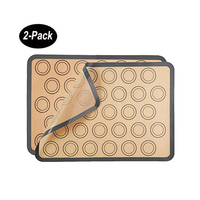Pinceau à pâtisserie professionnel en silicone gris macaron, écologique, pour la cuisson des biscuits, des choux et des macarons, compatible lave-vaisselle et four