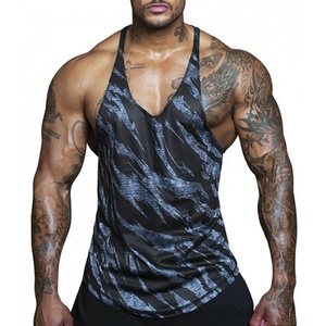 Custom Manufacturer 100 Cotton Gym Fitness Bodybuilding Men Print Muscle Drop Armhole <b>Workout</b> <b>Tank</b> <b>Top</b> - Product Image 1