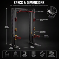 REYK Sistema de Poleas Fijas Ajustable para Entrenamiento Funcional en Casa - Construcción Metálica Resistente para Ejercicios de Tríceps y Bíceps 75+