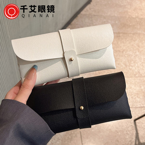 Étui à lunettes Qianai, pochette ronde en PU souple, boîte de rangement résistante à la pression pour lunettes de soleil et lunettes, printemps 2025 - Product Image 5