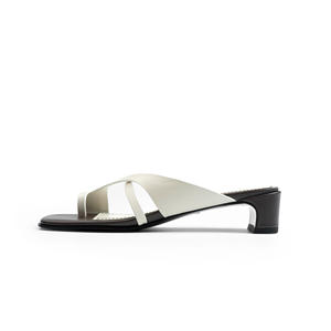 Sandalias de Vacaciones Tejidas de Diseño Sueco, Marca Original, Cuero Genuino, Punta Cuadrada, Tira Fina Cruzada, Tacón Bajo de Piel de Oveja - Product Image 5