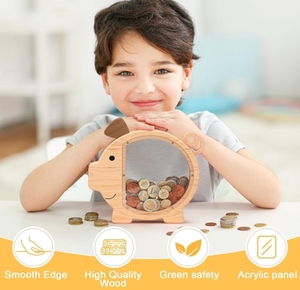 Alcancía de Madera de Alta Calidad, Alcancía para Adultos, Caja de Dinero de Madera - Product Image 3