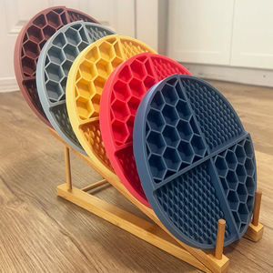 Bol pour animaux de compagnie en silicone de qualité alimentaire, en forme de nid d'abeille, esthétique, interactif, puzzle alimentaire, distributeur de nourriture, prévention des ballonnements, distributeur de nourriture lent - Product Image 5