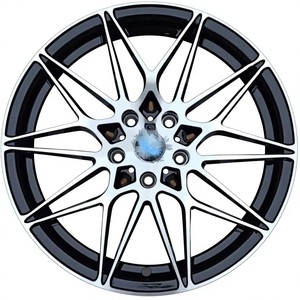 Cerchi in Lega Flow Forming a Y a 3 Razze da 18, 19, 20 Pollici per BMW Serie 3, 4, 5, 7, G20, G30, X3, X5, Neri Lucidi Lavorati, 5x112, 5x120 - Product Image 1