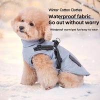 Herbst/Winter Wasserdichte Verdickte Warme Katzenveste Moderner Stil Einfarbig Anti-Biss UV-Schutz Polyester-Material Neujahrs-Ausgabe