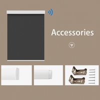 Persianas Enrollables Eléctricas Modernas con Control Remoto WiFi Google Tuya Integrado, Persianas Automáticas Opacas Motorizadas de Tela para Ventanas Interiores
