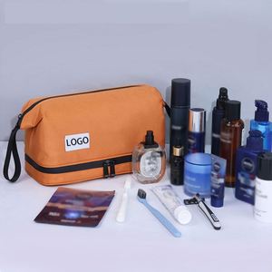 Sac de toilette double étage personnalisé, grand organiseur de pinceaux, rangement de maquillage, sac portable, étanche, sac de toilette pour homme - Product Image 4