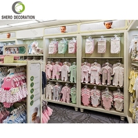 Alta calidad para muebles de tienda de ropa duradera, soporte de exhibición de ropa para bebés y niños, escaparate para ropa de bebé, soporte de exhibición