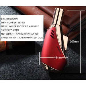 Briquet à gaz <span class=keywords><strong>butane</strong></span> Jobon ZB991 moderne coupe-vent, design flamme jet en métal, idéal pour cadeaux d'affaires en gros - Product Image 3