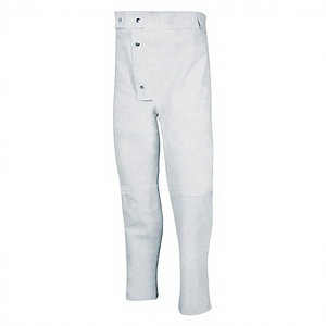 Pantalones de soldadura de cuero dividido de vaca Pantalones de trabajo de seguridad resistentes al fuego Overoles protectores para soldador - Product Image 1
