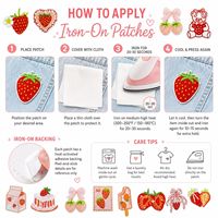 Bulk aardbeien geborduurde schattige Kawaii fruit strik melk cake ijslolly beer hart strijk-op naai borduur patches