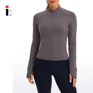 Hot Sales Women's Full zipper jacket Sports Yoga Tops Slim Fit women's jackets