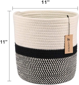 Jute Rope Plant Basket Modern Woven Basket for 10" Flower Pot Floor Indoor Planters,Storage Organizer Basket Rustic Home Decor